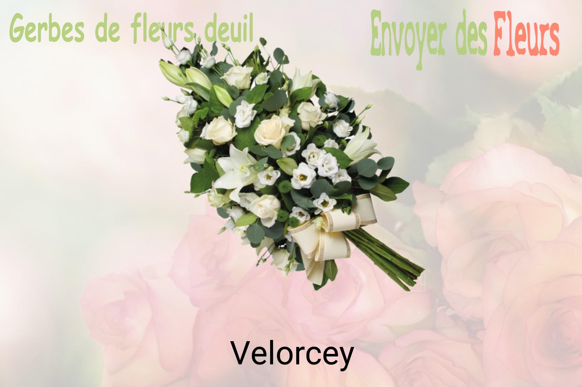 Gerbe de fleurs de deuil livrée à Velorcey